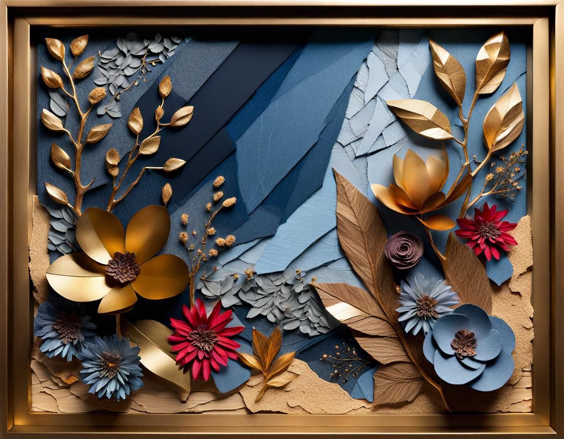 Spring Mixed Media Collage with Vivid Textures