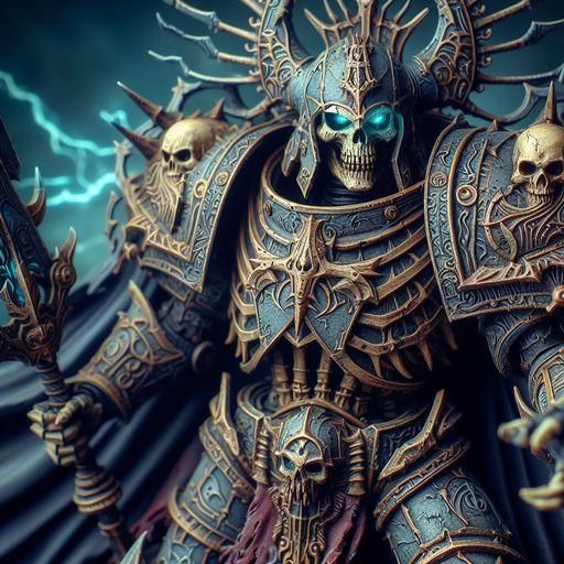 Ancient Bone Helm with Necrotic Glyphs and Malevolent Eyes