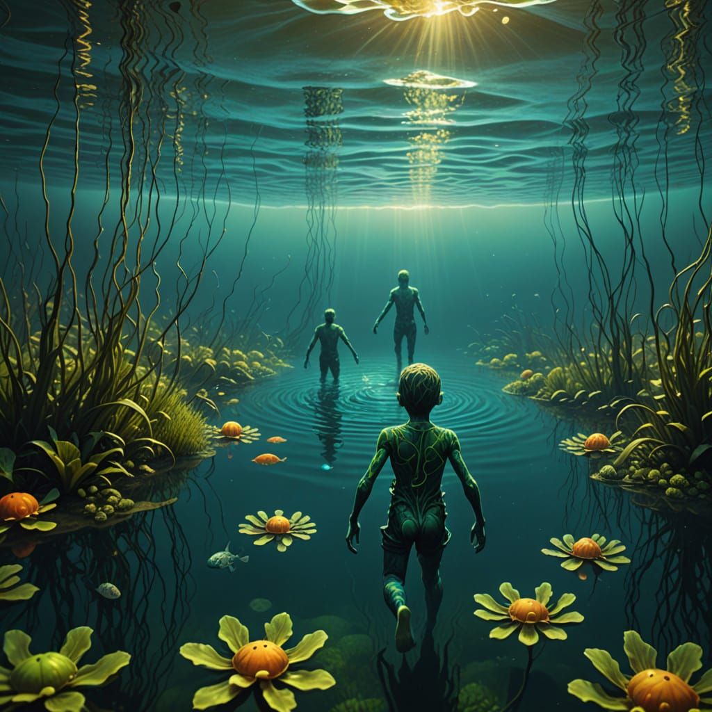 Dreamlike Water Realm Revealed in Photorealistic Surrealism