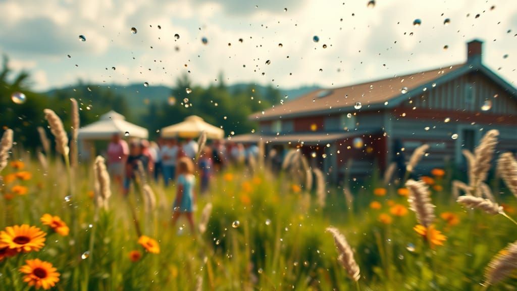 Whimsical Summer Landscape in Hyperrealistic Tonalism Style