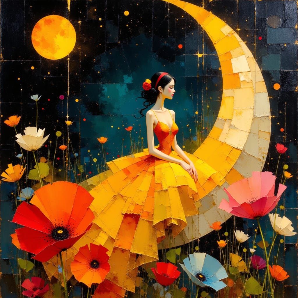 Riding on the cresant Moon