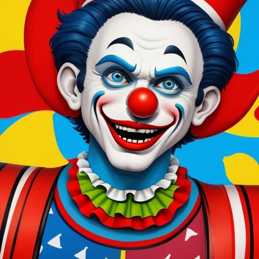 Whimsical Clown Caricature at the Circus