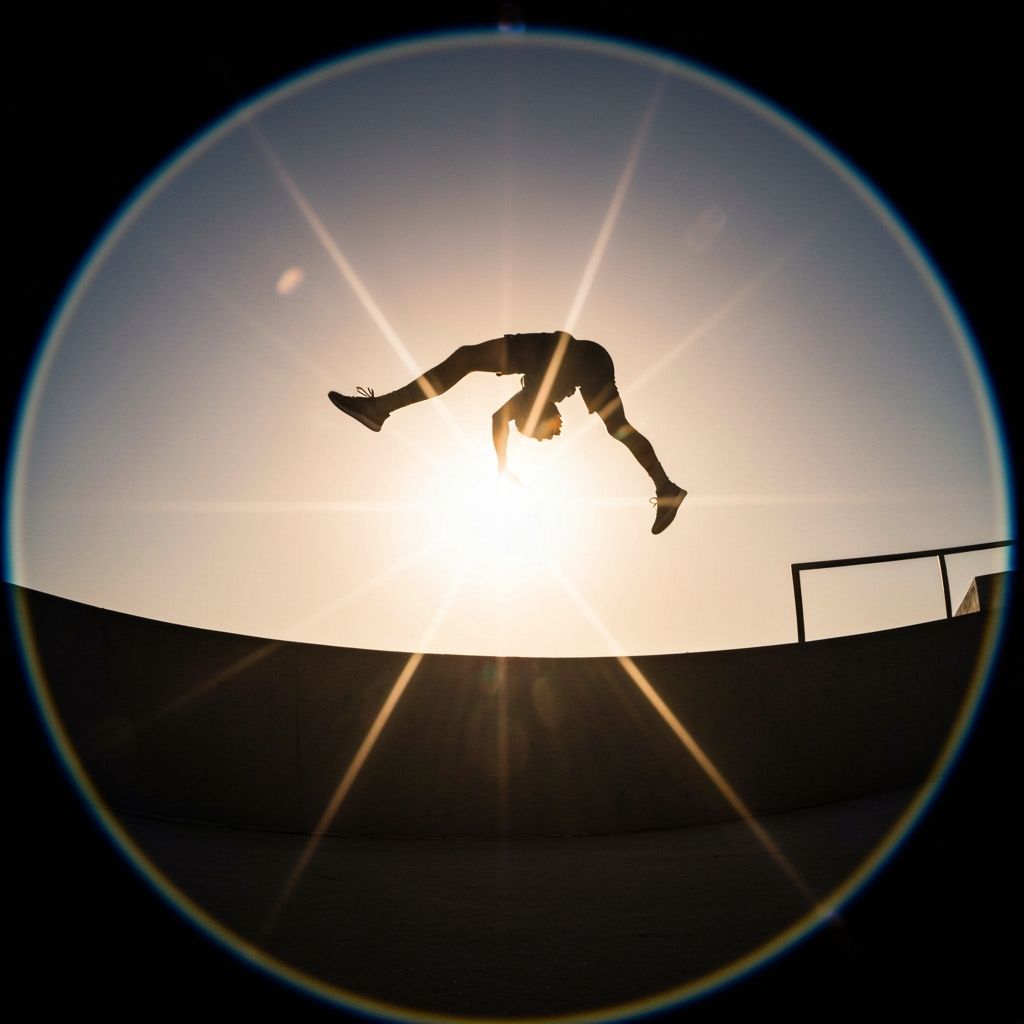 Parkour Athlete's Backflip at Sunrise
