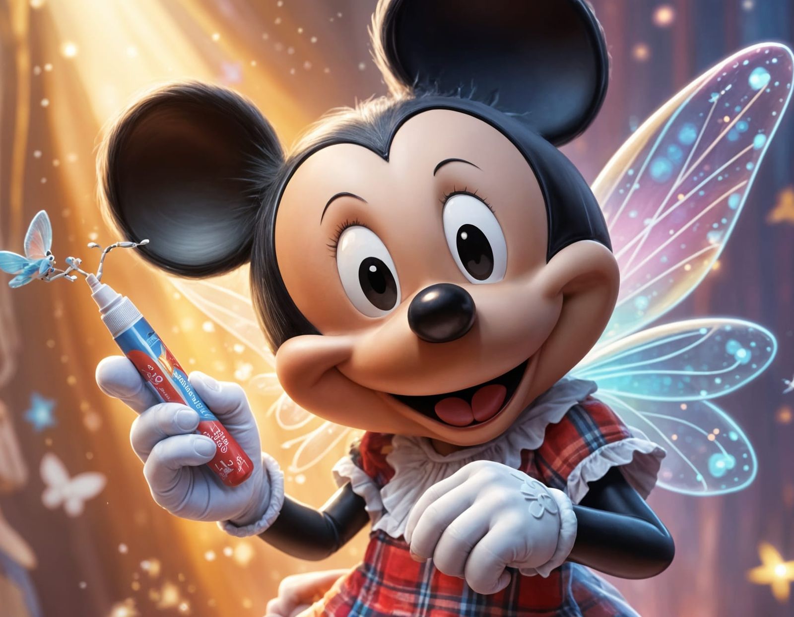 Plaid Fairy with Mickey Mouse Theme