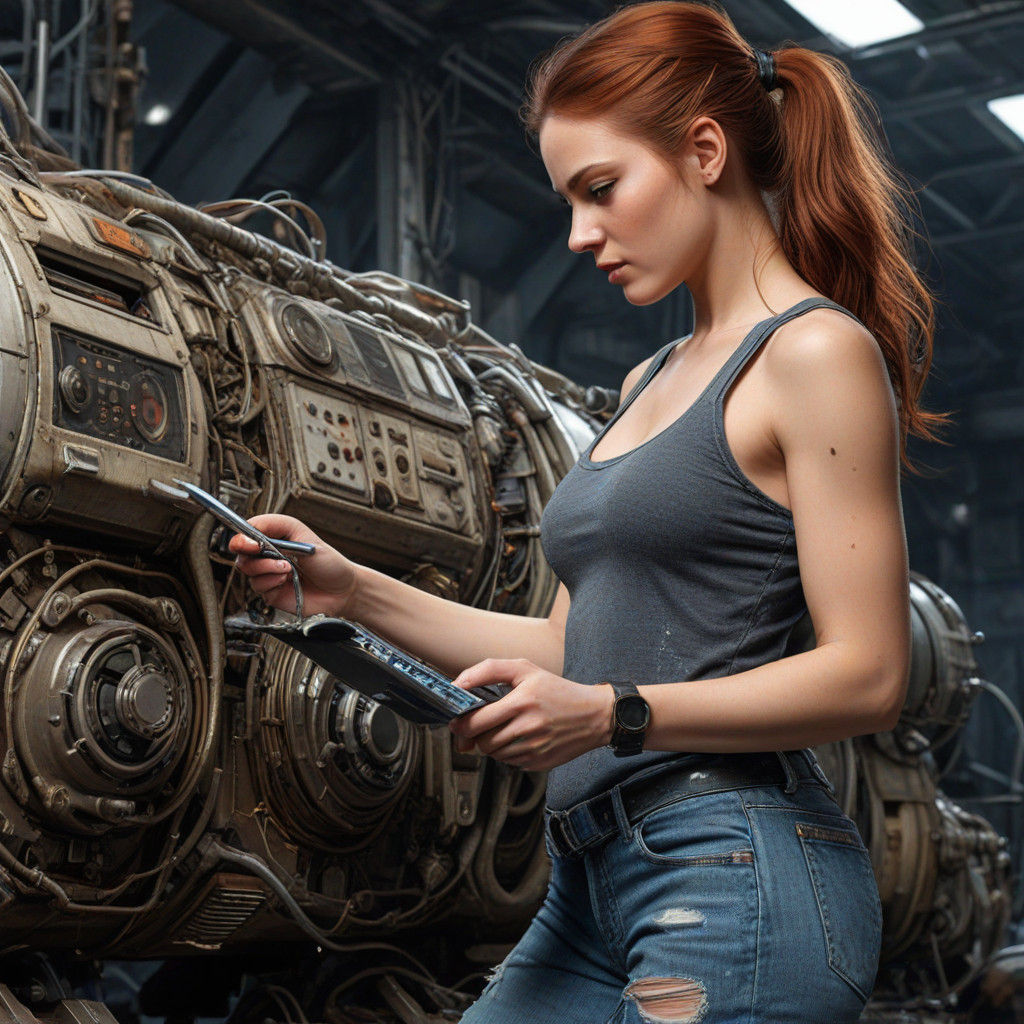 A Freckled Space Engineer Tinkers with a Mysterious Generato...