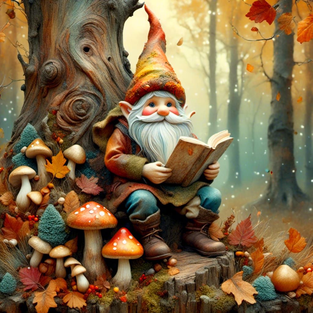 <lora:Nordic Gnomes:1.0>whimsical nordic gnome man wearing a...