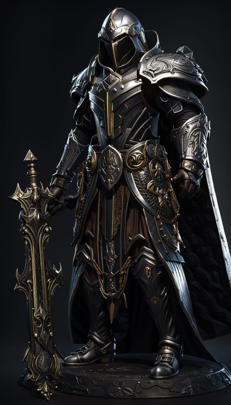 Archon Tunon, Archon of Justice in Dark Fantasy Style