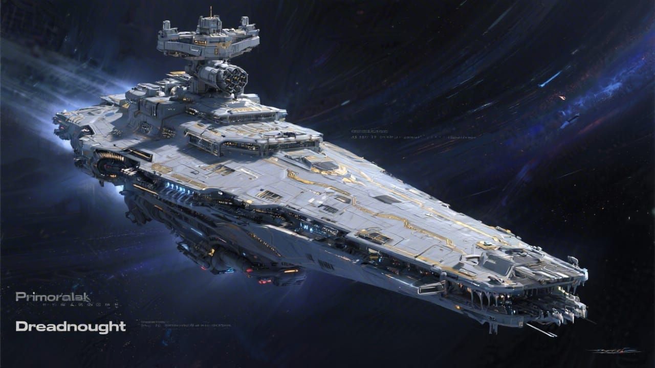 Star Trek Command Dreadnought Cruiser in Concept Art Style