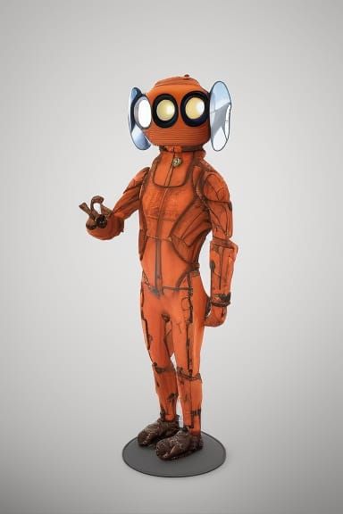 Mutant Meerkat in Futuristic Post-Apocalyptic Landfill