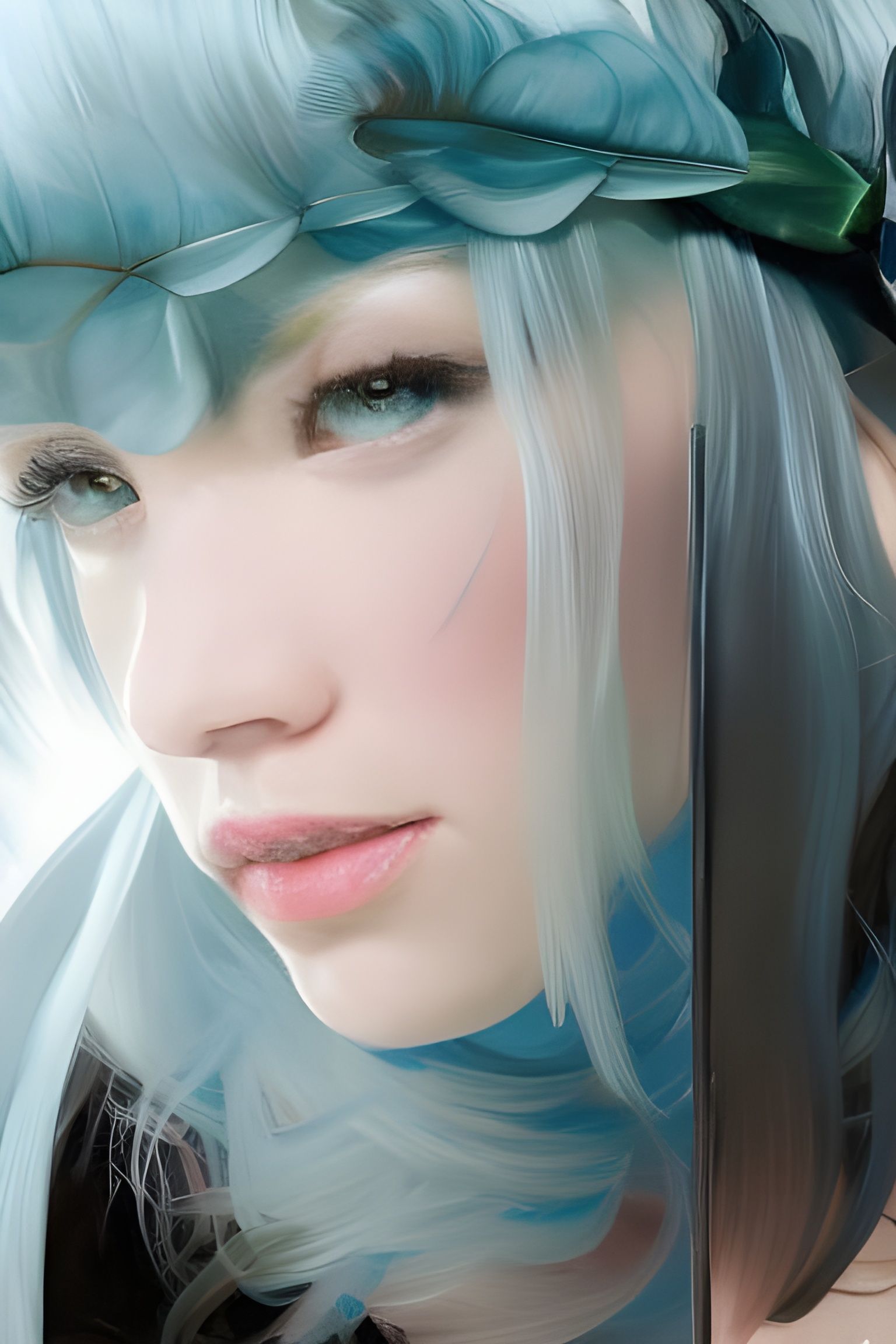 Photorealistic Portrait of a Beautiful Woman in HD