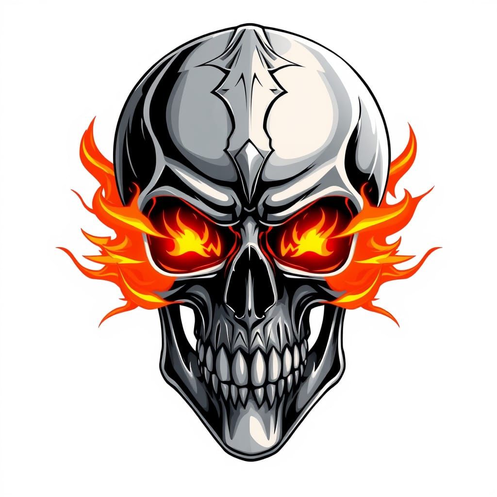 Arr of Skull with fire eyes 