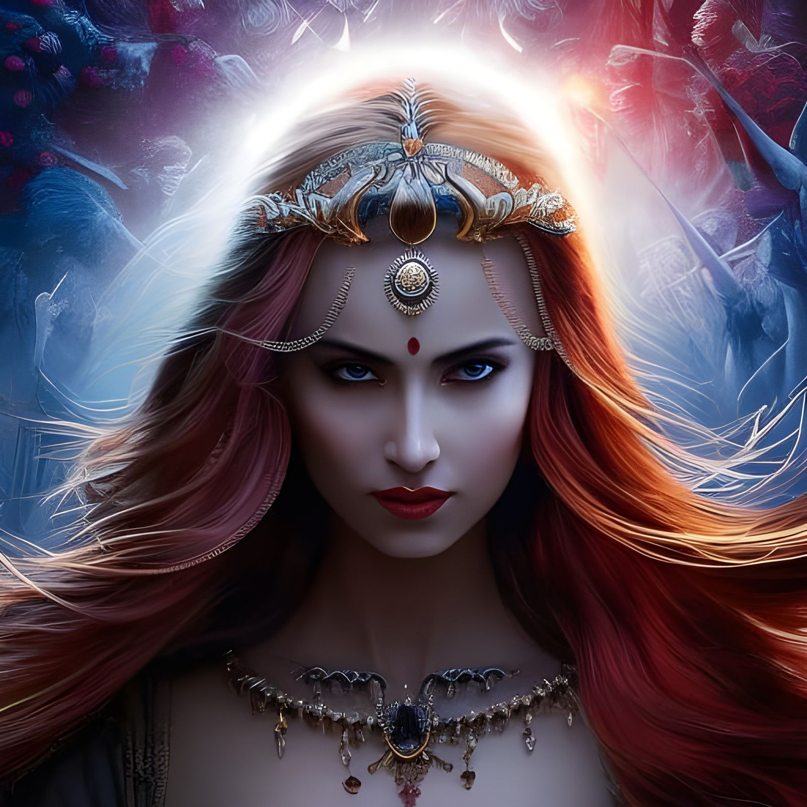 Icy Woman Portrait in HDR Fantasy Style