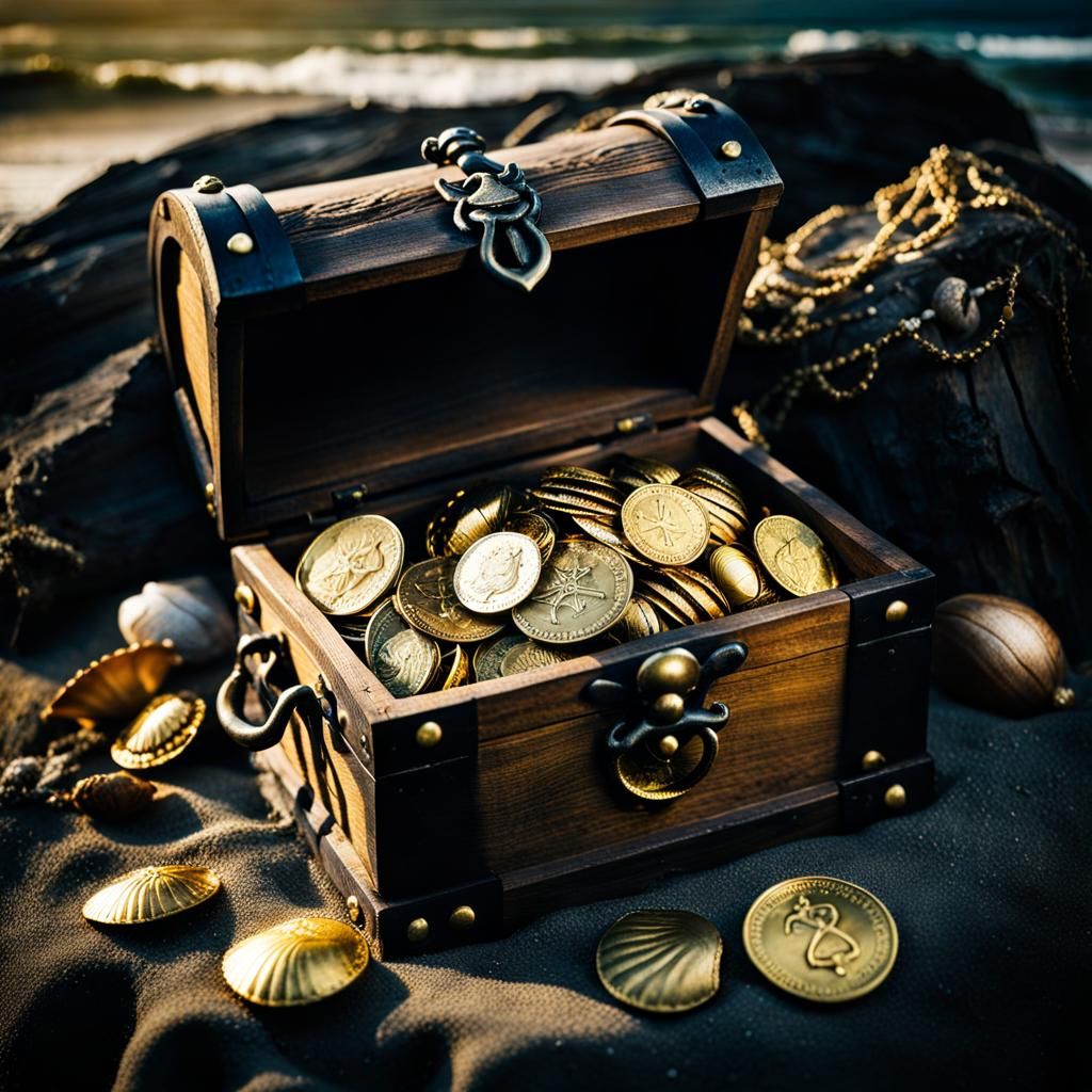 Washed Up Pirate Treasure Chest in Disney Style