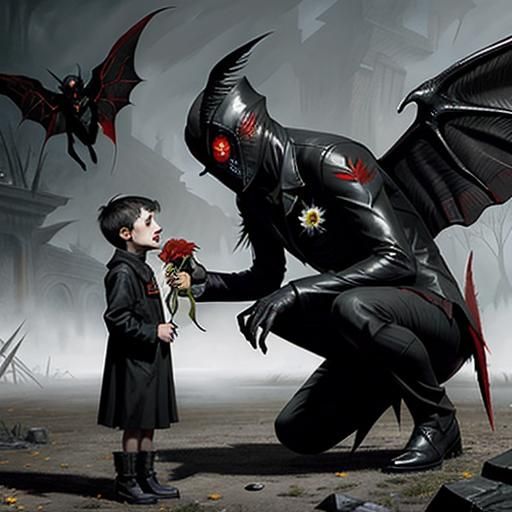 Mothman's Gift: A Sinister Greg Rutkowski Scene