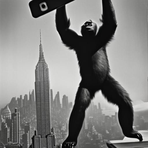 King Kong Selfie Atop 1933 Skyscraper
