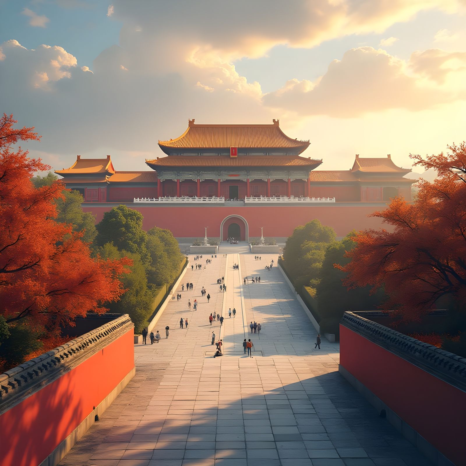 Ancient Imperial Palace in Traditional Chinese Architecture....