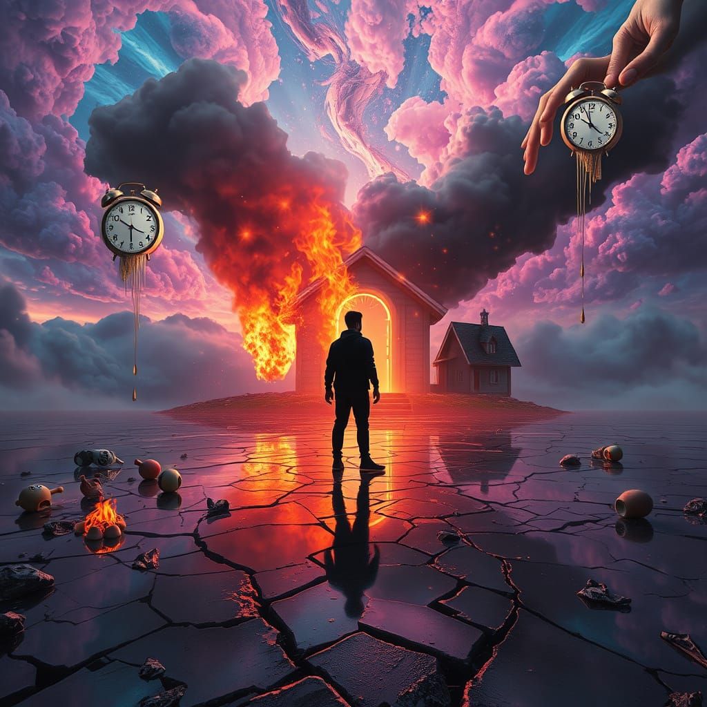 Psychedelic Dreamscape of Emotional Survival