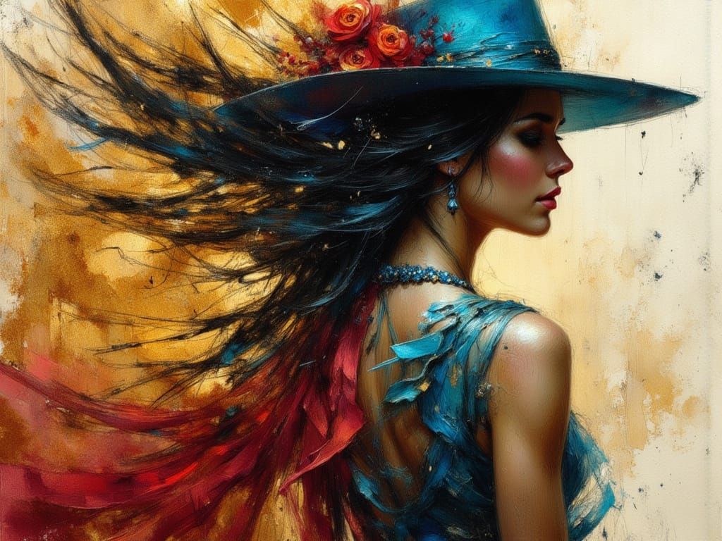 Breathtaking Silhouette with Earth Tones and Gold