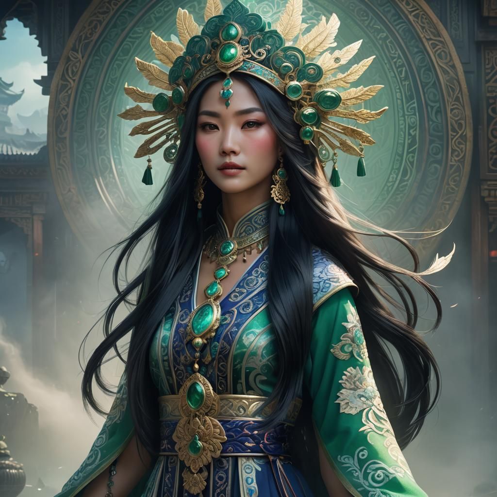 Mystical Asian Lady in Fantasy Concept Art