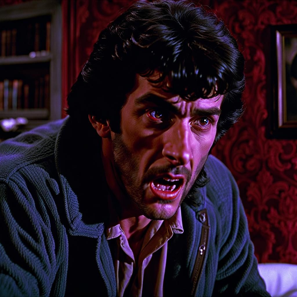 American Werewolf Transformation: Horror Film Scene
