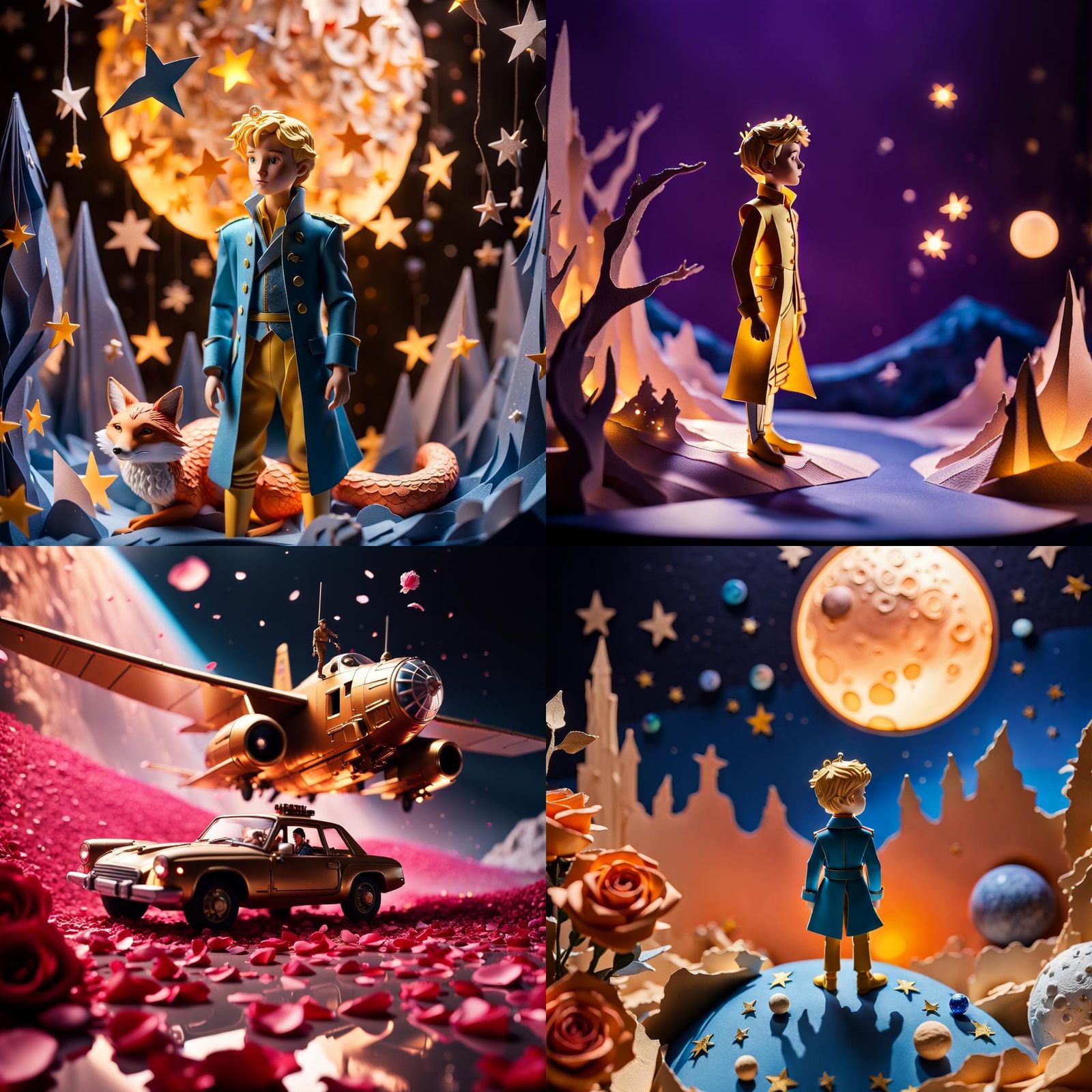 Little Prince Diorama in Paper and Light