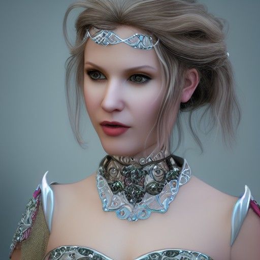 Glowing Princess Bride in Jeweled Dress