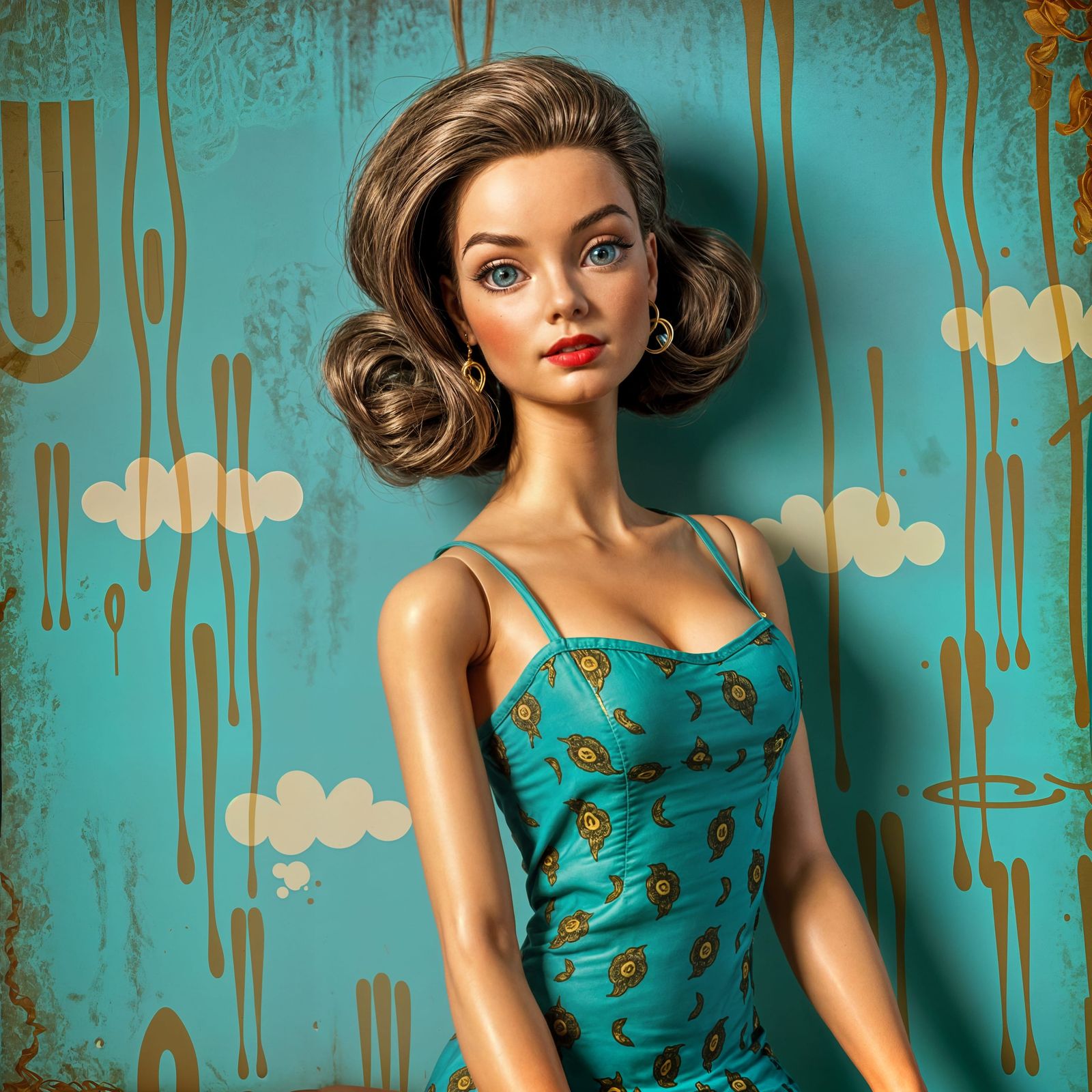 1950s Stitchpunk Doll in Patinated Copper Style