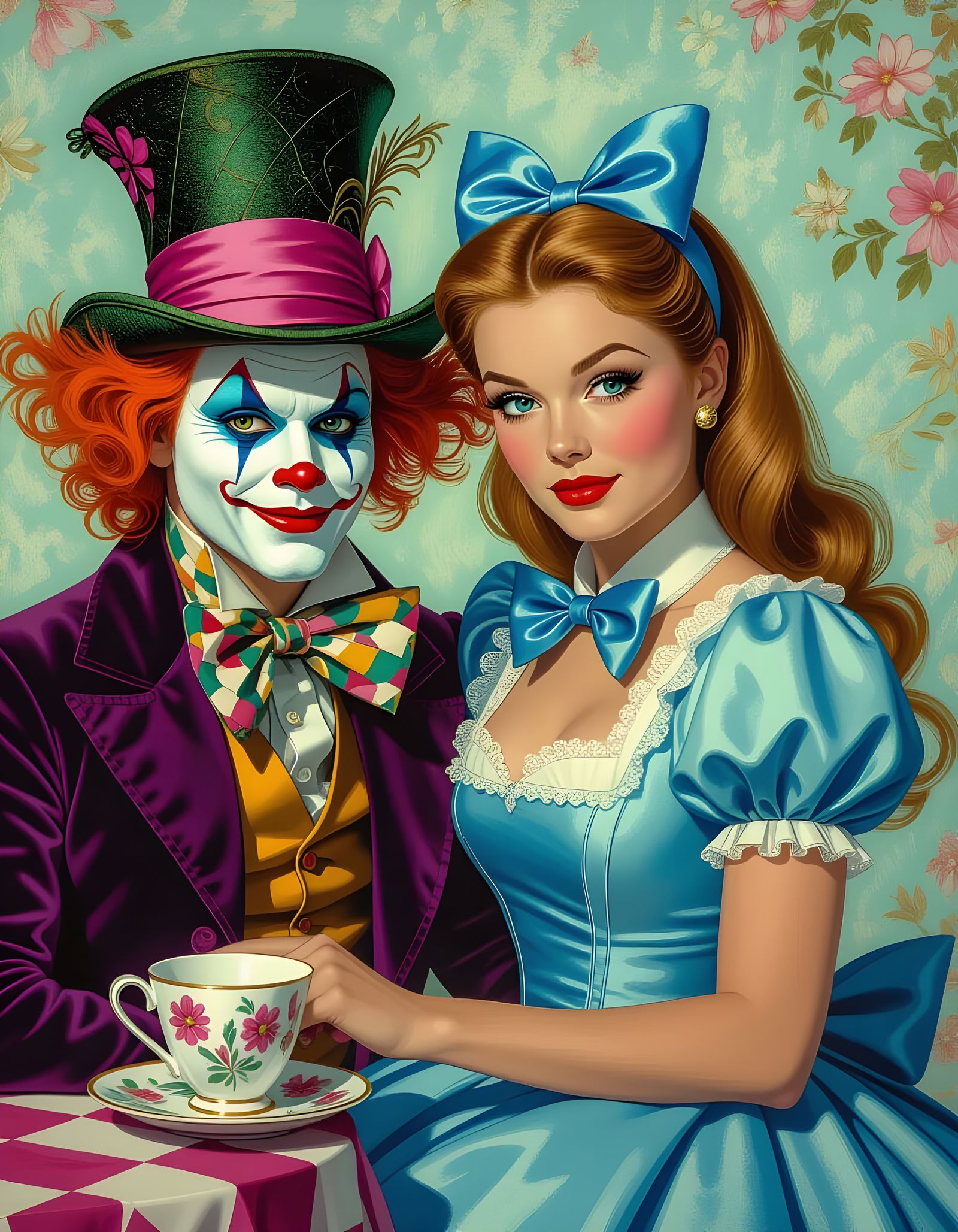 Alice in Wonderland: Hyperrealistic Splash Art