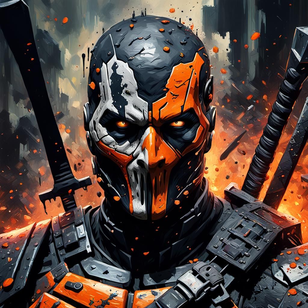 Grotesque Deathstroke: An Epic Impressionist Masterpiece