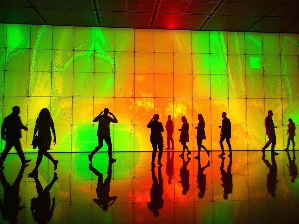 Neon Dancers in Futuristic Ambiance