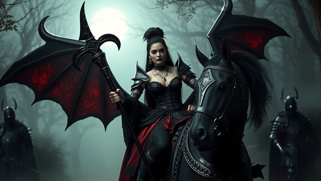 Dark Fantasy Vampire Commander in Chainmail and Armor