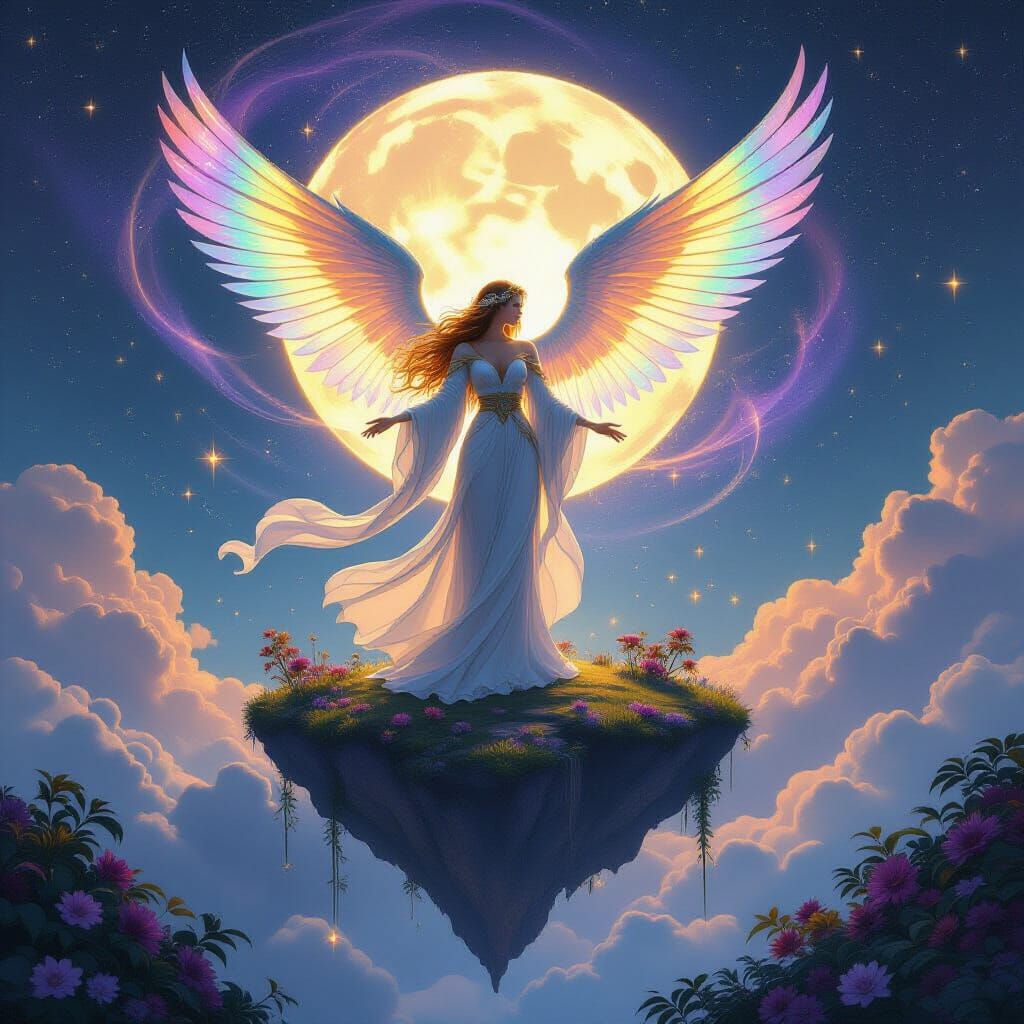 Celestial Being in Dark Fantasy Style