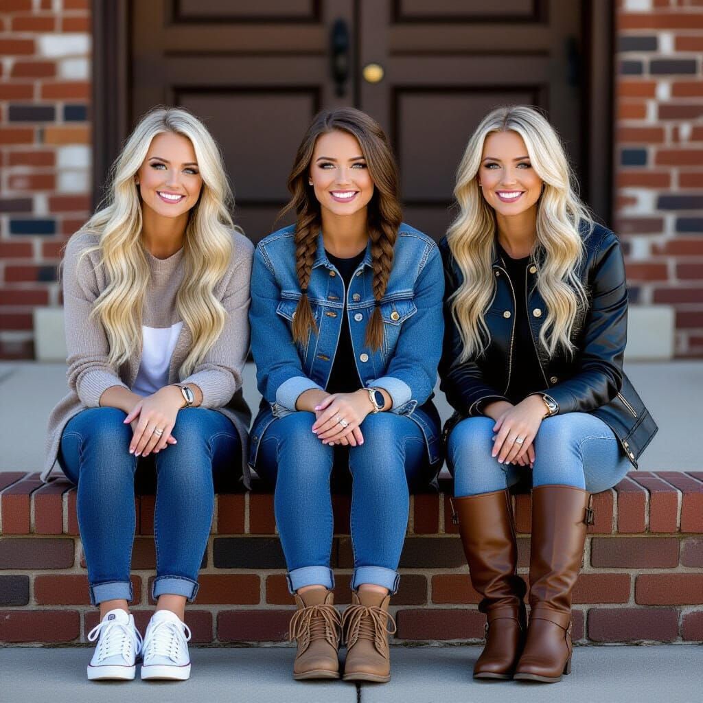 Three Sisters in Natural Light Photography