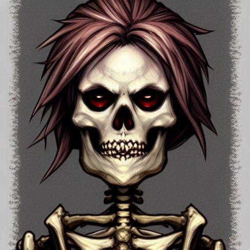 Spooky Skeleton Bishop in Octopath Traveler Style