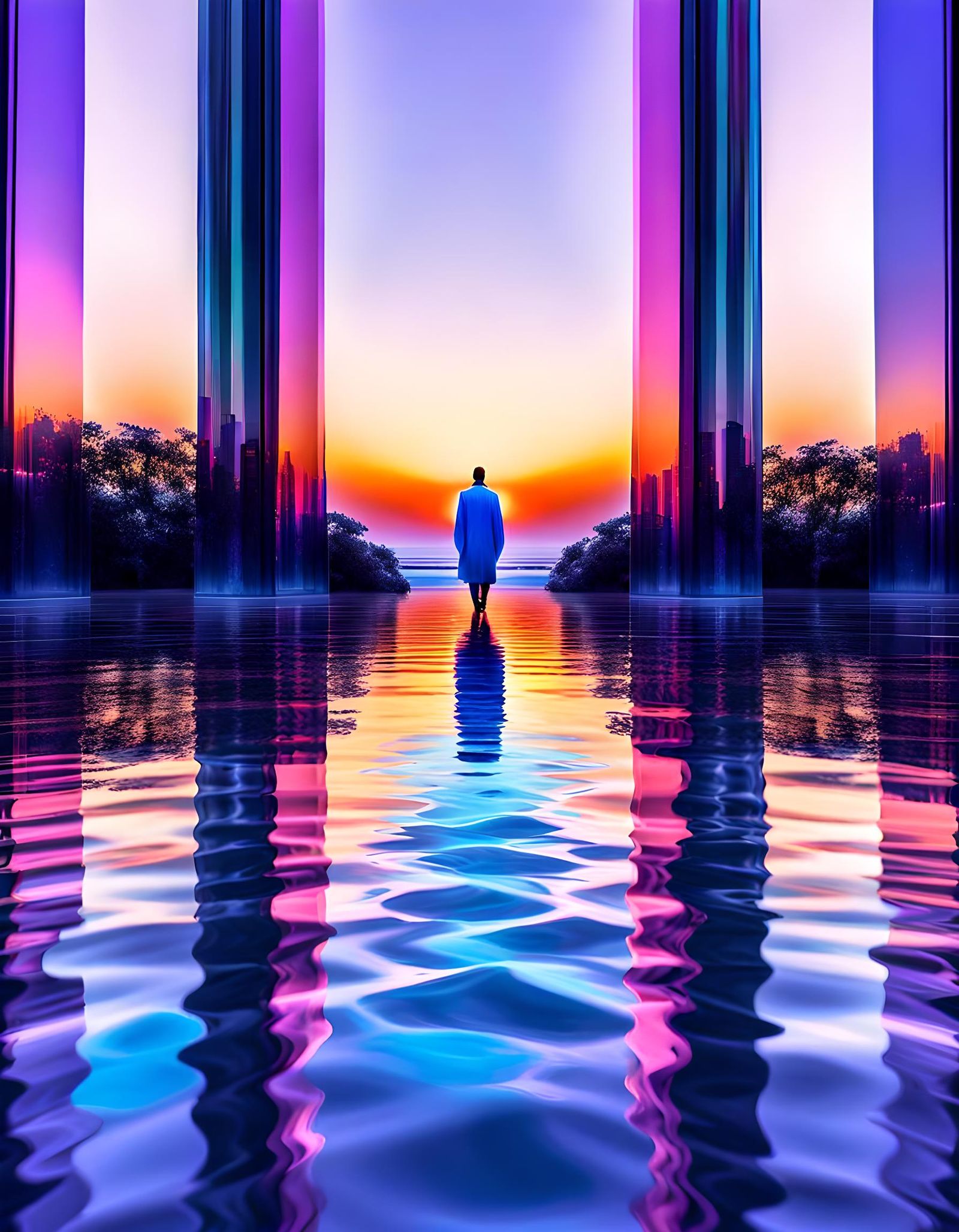 Glitchy Gates of Dawn: A Semiglitchitectural Marvel