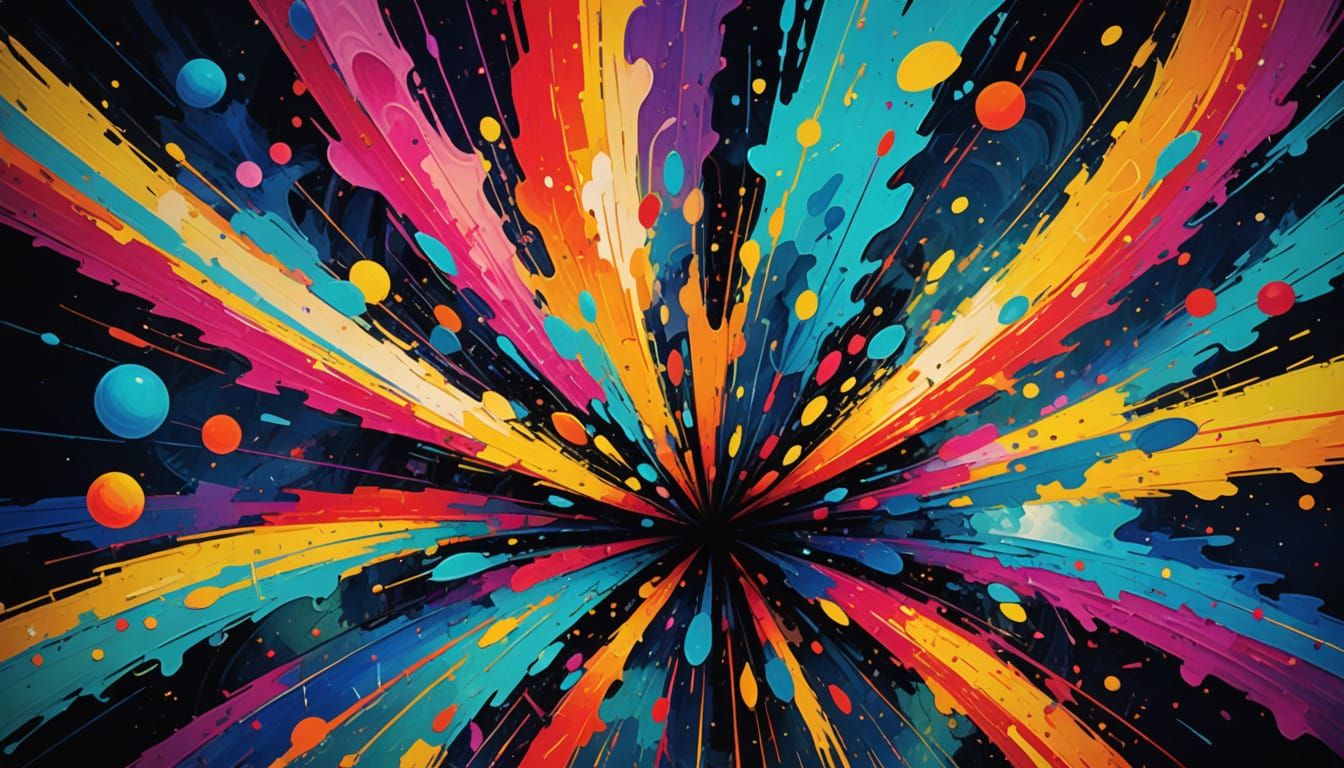 Cosmic Abstraction in Vibrant Colors