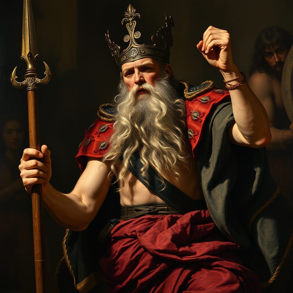 Holofernes in Baroque Style with Chiaroscuro Lighting