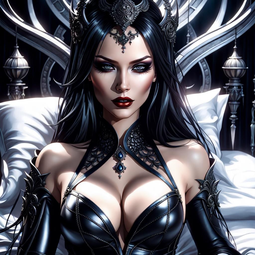 Gothic Vamp Portrait in Fantasy Art Style