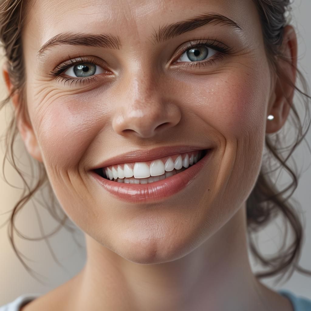 Flawless Portrait with Smooth Skin and Bright Teeth
