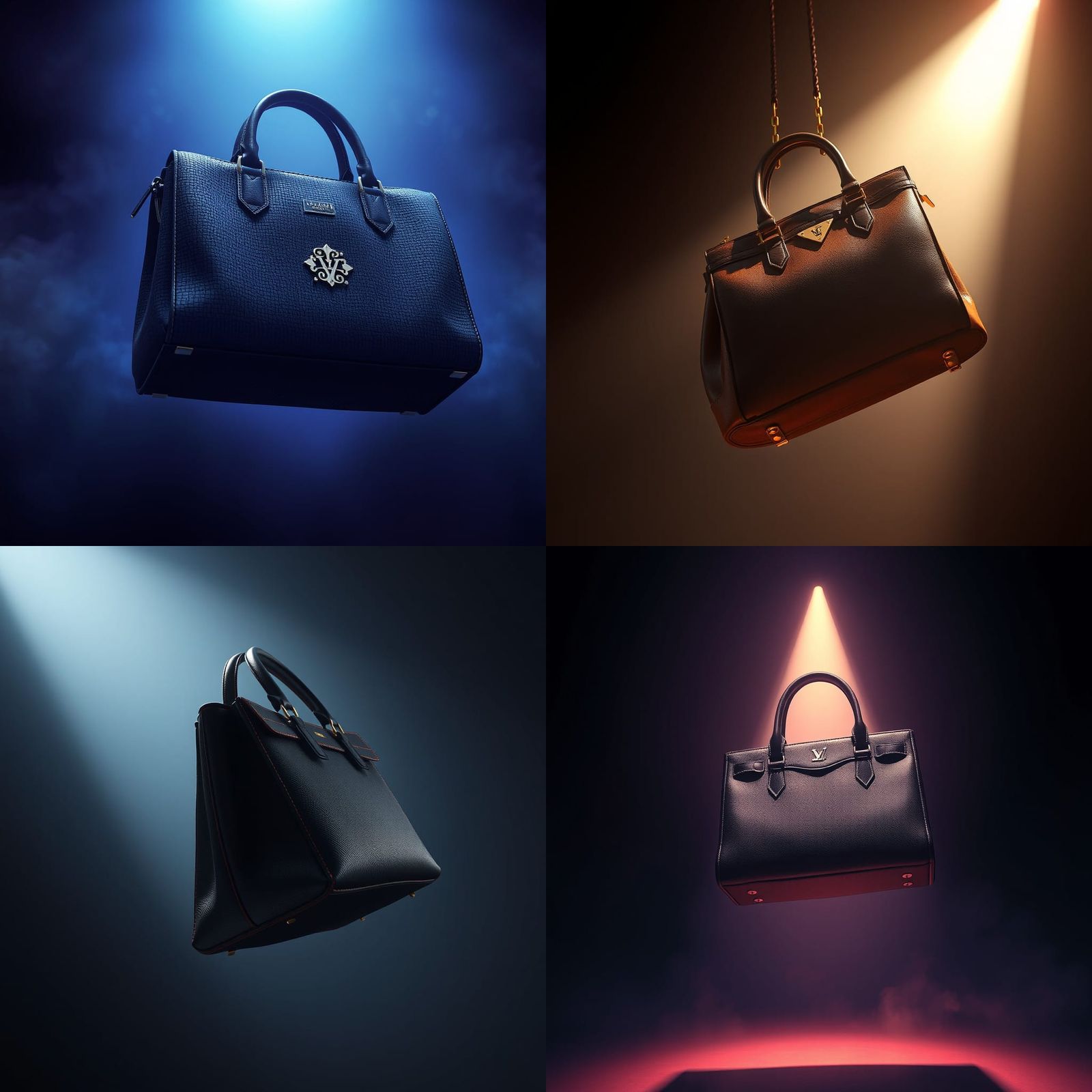 Luxury Handbag in Spotlight: Detailed Matte Painting