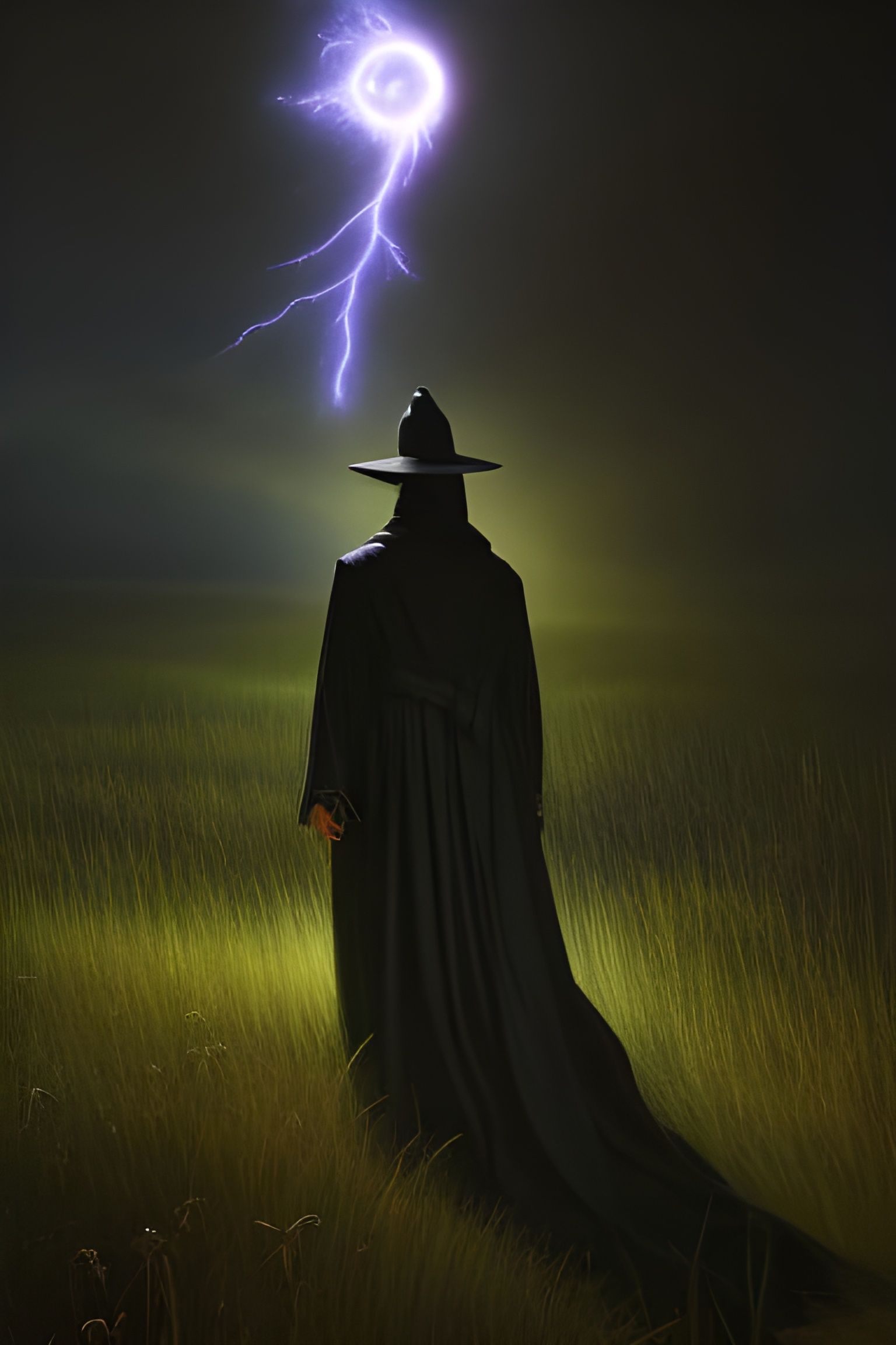 Celestial Grim Reaper in Cosmic Horror Style