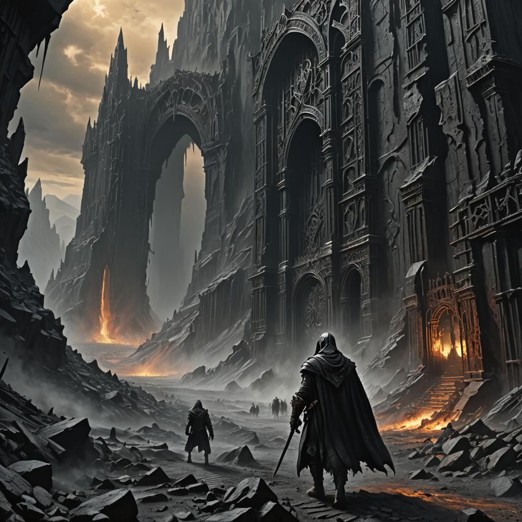 Epic Dark Fantasy Landscape Concept Art