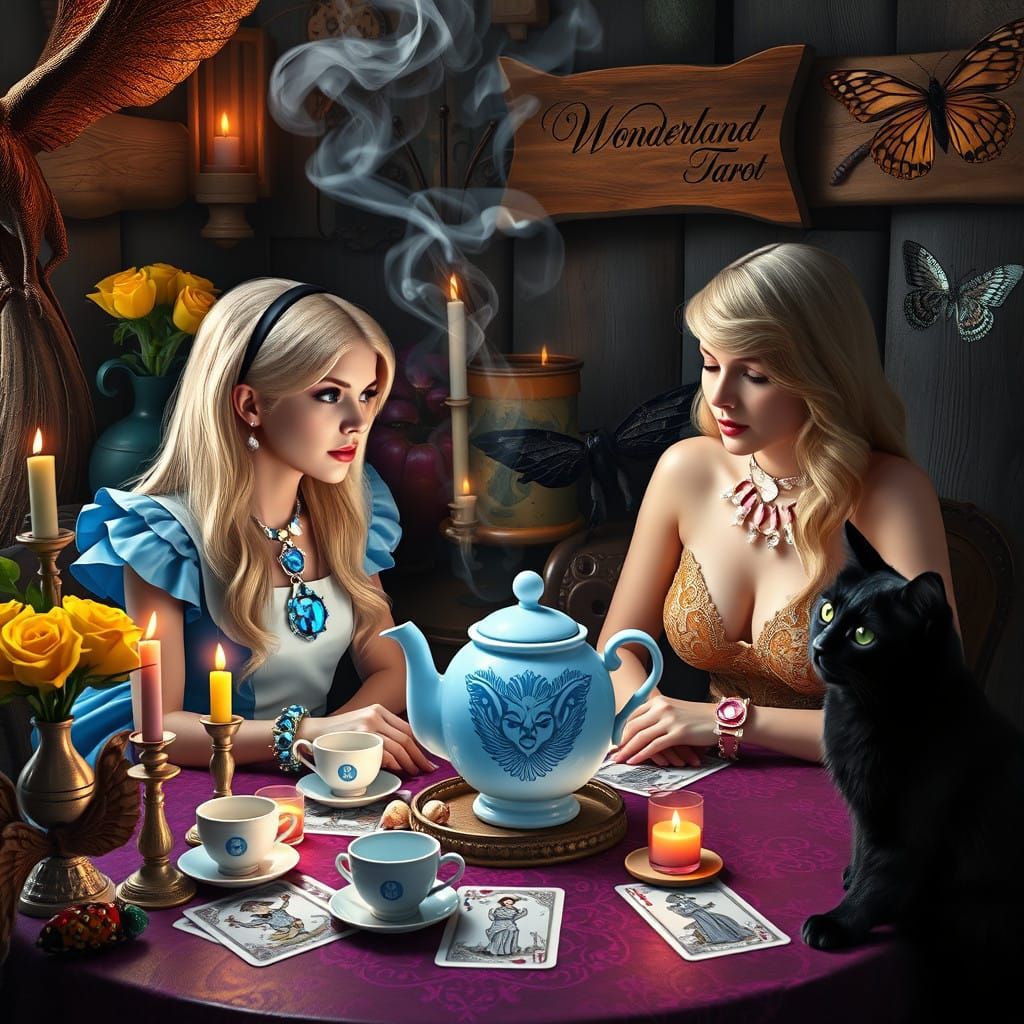 Mystical Tea Reading in a Whimsical Wonderland Enchanted Cot...
