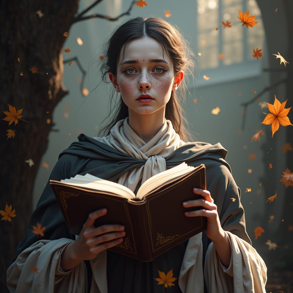 Brooding God of Sorrow in a Desolate Cathedral