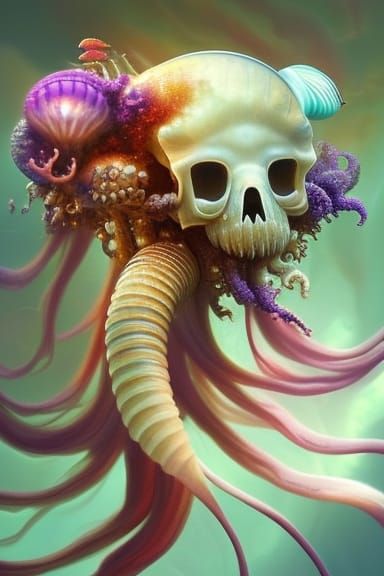 Ethereal Goddess Portrait with Bioluminescent Features