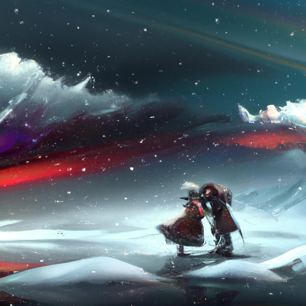 Lovers Stay Warm in a Fantastical Landscape
