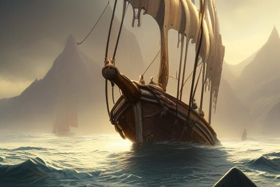 Viking longship langskip