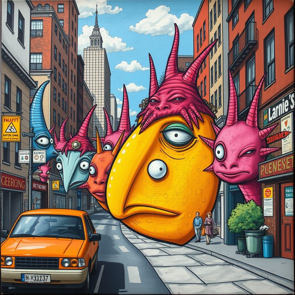 Surreal Cityscapes Unveil Hidden Faces