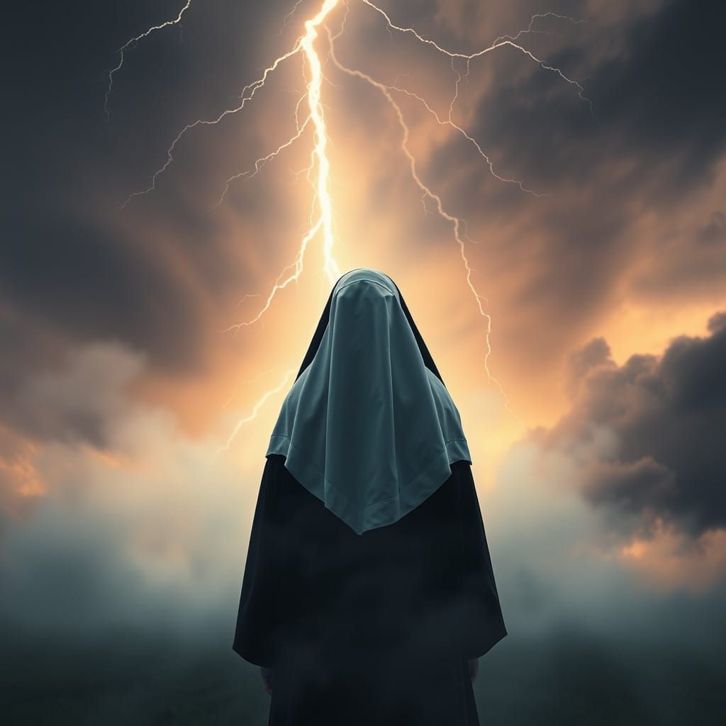 Sister in the Shadows of a Crepuscular Storm