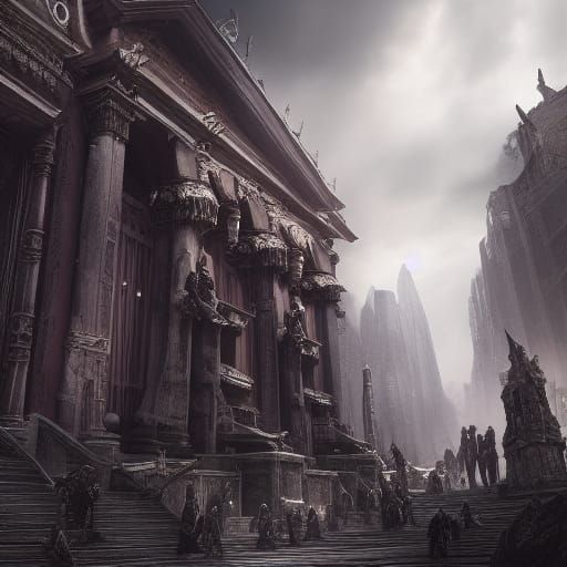 Epic Demon Hunter Digital Matte Painting